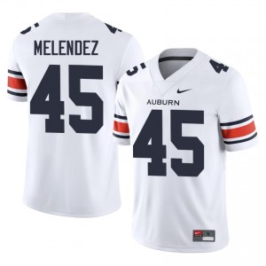 Auburn War Eagles Antonio Melendez #45 White Jersey | Pro Cut Embroidery NCAA Football Men Apparel 79704733