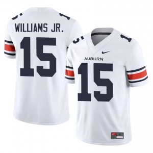 Auburn War Eagles Brian Williams Jr. #15 White Jersey | Genuine Embroidery NCAA Football Men Apparel 87877418