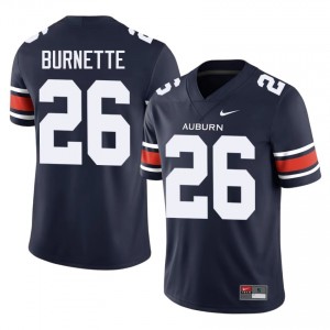 Durable Christian Burnette #26 Auburn War Eagles Navy Jersey | Men University Football Stitched Fan Gear 75951744