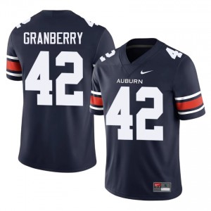 AU Tigers Coleman Granberry #42 Navy Jersey | Premium Stitched NCAA Football Men Apparel 84534260