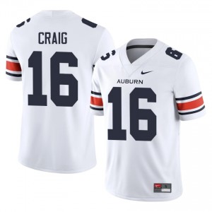 #16 Dameyune Craig AU Tigers White Jersey | Authentic Embroidery Men Player Football Gear 96457834
