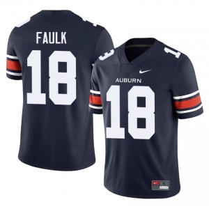 Navy J.J. Faulk #18 AU Jersey | Men High School Football Fresh Stitched 81344805