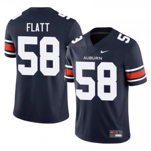 #58 John Henry Flatt Auburn Tigers Navy Jersey | Elite Stitched Men Player Football Gear 56144414