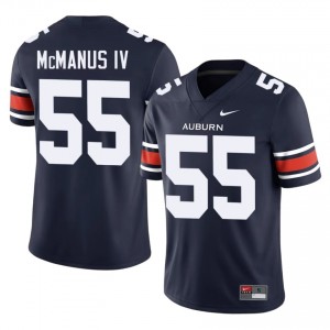 Navy Kenneth McManus IV #55 Auburn Tigers Jersey | Men High School Football Fresh Stitched 63955801