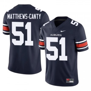 Auburn Athletics Michael Matthews-Canty #51 Navy Jersey | Premium Stitched NCAA Football Men Apparel 60360980