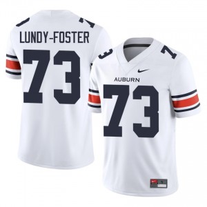 Officially Licensed Mykall Lundy-Foster #73 AU Tigers White Jersey | Men University Football Embroidery Fan Gear 40458794