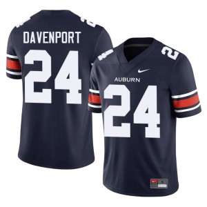 #24 Nykahi Davenport Auburn Athletics Navy Jersey | Elite Stitched Men Player Football Gear 75885987