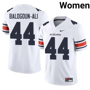 White Adam Balogoun-Ali #44 Auburn Tigers Jersey | Women High School Football Licensed Stitch 53755459