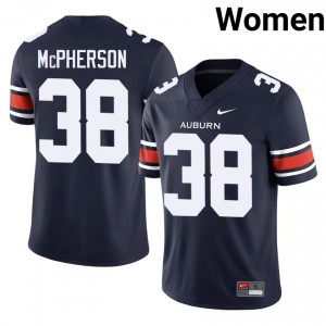 Top-Tier Alex McPherson #38 Auburn Tigers Navy Jersey | Women University Football Embroidery Fan Gear 20595945