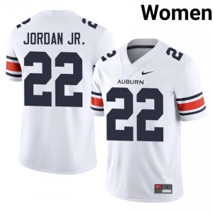 Auburn Tigers Andre Jordan Jr. #22 White Jersey | Pro Cut Stitch NCAA Football Women Apparel 52835892