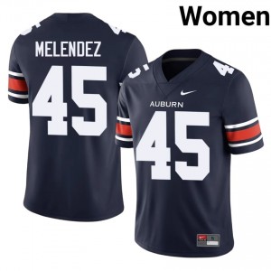 Durable Antonio Melendez #45 Auburn Tigers Navy Jersey | Women University Football Embroidery Fan Gear 65257401