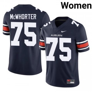Navy Bear McWhorter #75 AU Tigers Jersey | Women High School Football Limited Embroidery 25477319
