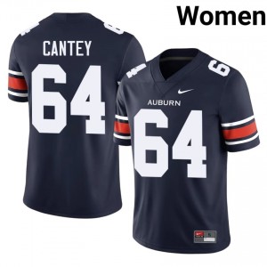 Auburn Tigers Benton Cantey #64 Navy Jersey | Essential Embroidery NCAA Football Women Apparel 29210770