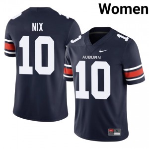 #10 Bo Nix AU Tigers Navy Jersey | Classic Embroidery Women Player Football Gear 65878520