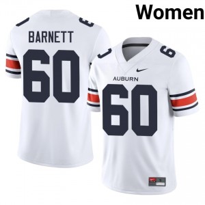 Elite Thread Cade Barnett #60 Auburn Tigers White Jersey | Women University Football Stitch Fan Gear 91418593