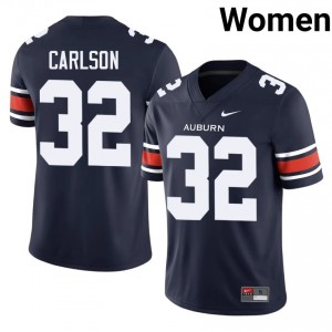 Cade Carlson #32 Auburn Athletics Jersey | Pro-Grade Navy College Football Women Embroidery 48708598