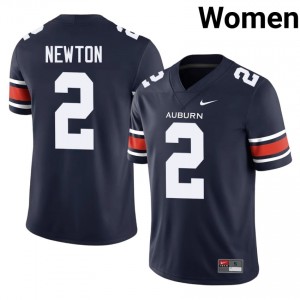 #2 Cam Newton AU Navy Jersey | Elite Embroidery Women Player Football Gear 78339765