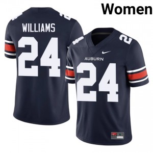 AU Tigers Carnell Williams #24 Navy Jersey | Premium Embroidery NCAA Football Women Apparel 10746600