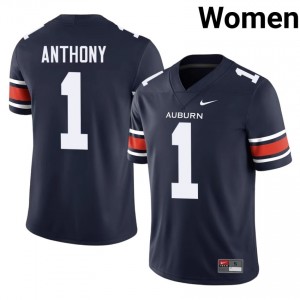Navy Champ Anthony #1 AU Jersey | Women High School Football Limited Embroidery 28673644