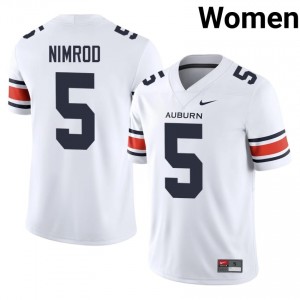 #5 Chas Nimrod AU White Jersey | Alumni Stitch Women Player Football Gear 63295149