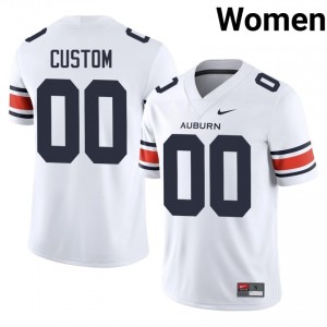 Custom #00 AU Jersey | Iconic White College Football Women Stitch 64119521