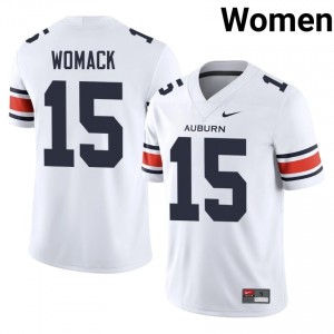 Elite Thread Da'Shawn Womack #15 Auburn Tigers White Jersey | Women University Football Stitch Fan Gear 27203861