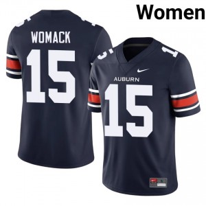 Da'Shawn Womack #15 AU Tigers Jersey | Exclusive Navy College Football Women Embroidery 20729601