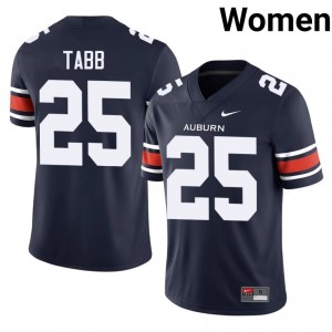 Auburn Athletics Damonte Tabb #25 Navy Jersey | Essential Embroidery NCAA Football Women Apparel 39831021