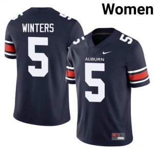 Top-Tier Eric Winters #5 AU Navy Jersey | Women University Football Embroidery Fan Gear 98640150