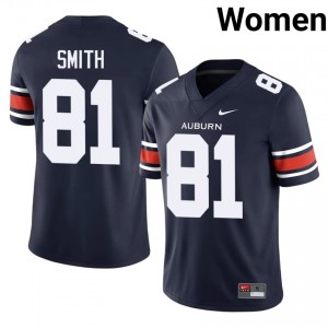 Durable Erick Smith #81 Auburn War Eagles Navy Jersey | Women University Football Embroidery Fan Gear 67873901
