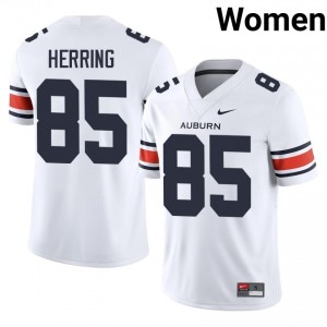 Elite Thread Hunter Herring #85 Auburn Tigers White Jersey | Women University Football Stitch Fan Gear 89874169