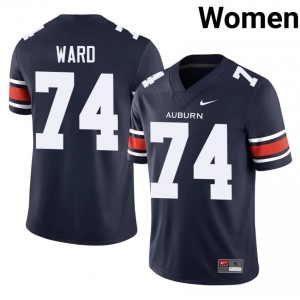#74 Jacobe' Ward AU Tigers Navy Jersey | Elite Embroidery Women Player Football Gear 10067048