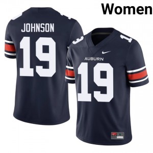 Navy Jake Johnson #19 AU Jersey | Women High School Football Limited Embroidery 30164398