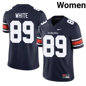 #89 Jake White AU Tigers Navy Jersey | Classic Embroidery Women Player Football Gear 26551734
