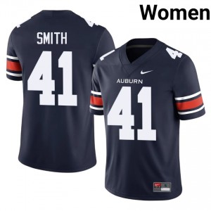 AU Jared Smith #41 Navy Jersey | Essential Embroidery NCAA Football Women Apparel 65242522