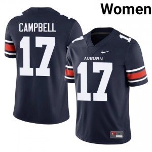 Top-Tier Jason Campbell #17 AU Navy Jersey | Women University Football Embroidery Fan Gear 99941366