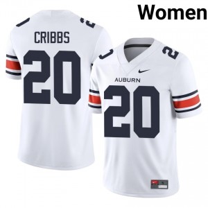 #20 Joe Cribbs AU White Jersey | Alumni Stitch Women Player Football Gear 96613276