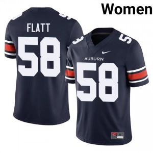 Top-Tier John Henry Flatt #58 Auburn Athletics Navy Jersey | Women University Football Embroidery Fan Gear 12938038
