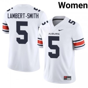 Auburn Tigers KeAndre Lambert-Smith #5 White Jersey | Pro Cut Stitch NCAA Football Women Apparel 23504666
