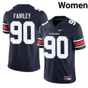 Nick Fairley #90 Auburn War Eagles Jersey | Pro-Grade Navy College Football Women Embroidery 86789006
