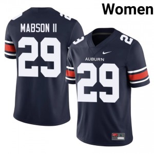 Navy Omar Mabson II #29 Auburn War Eagles Jersey | Women High School Football Limited Embroidery 80692014