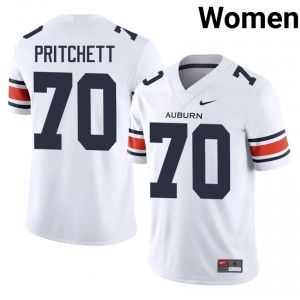 White Parker Pritchett #70 Auburn War Eagles Jersey | Women High School Football Licensed Stitch 17867830