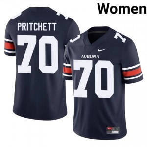 Top-Tier Parker Pritchett #70 Auburn Tigers Navy Jersey | Women University Football Embroidery Fan Gear 73357880