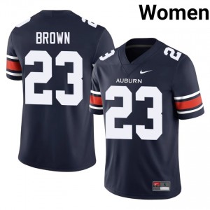#23 Ronnie Brown Auburn Tigers Navy Jersey | Classic Embroidery Women Player Football Gear 51350992