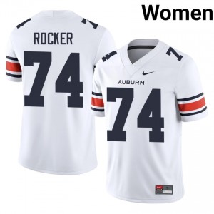 White Tracy Rocker #74 Auburn War Eagles Jersey | Women High School Football Moisture Wicking Stitch 41090410
