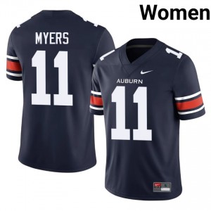 Navy Will Myers #11 Auburn Tigers Jersey | Women High School Football Fresh Embroidery 78931867