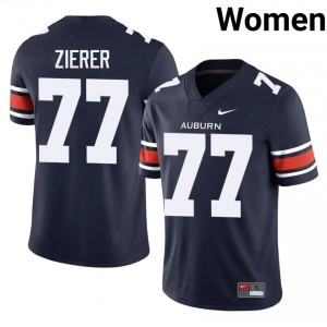 Wilson Zierer #77 AU Tigers Jersey | Pro-Grade Navy College Football Women Embroidery 19194112