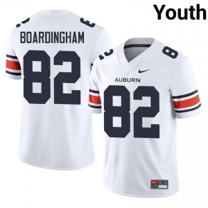 Officially Licensed Arlis Boardingham #82 Auburn War Eagles White Jersey | Youth University Football Stitched Fan Gear 81516238