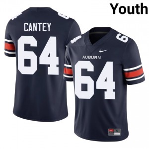 Navy Benton Cantey #64 Auburn Athletics Jersey | Youth High School Football Fresh Swen 30110746