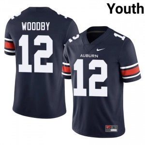 AU Tigers Blake Woodby #12 Navy Jersey | Premium Swen NCAA Football Youth Apparel 38380786